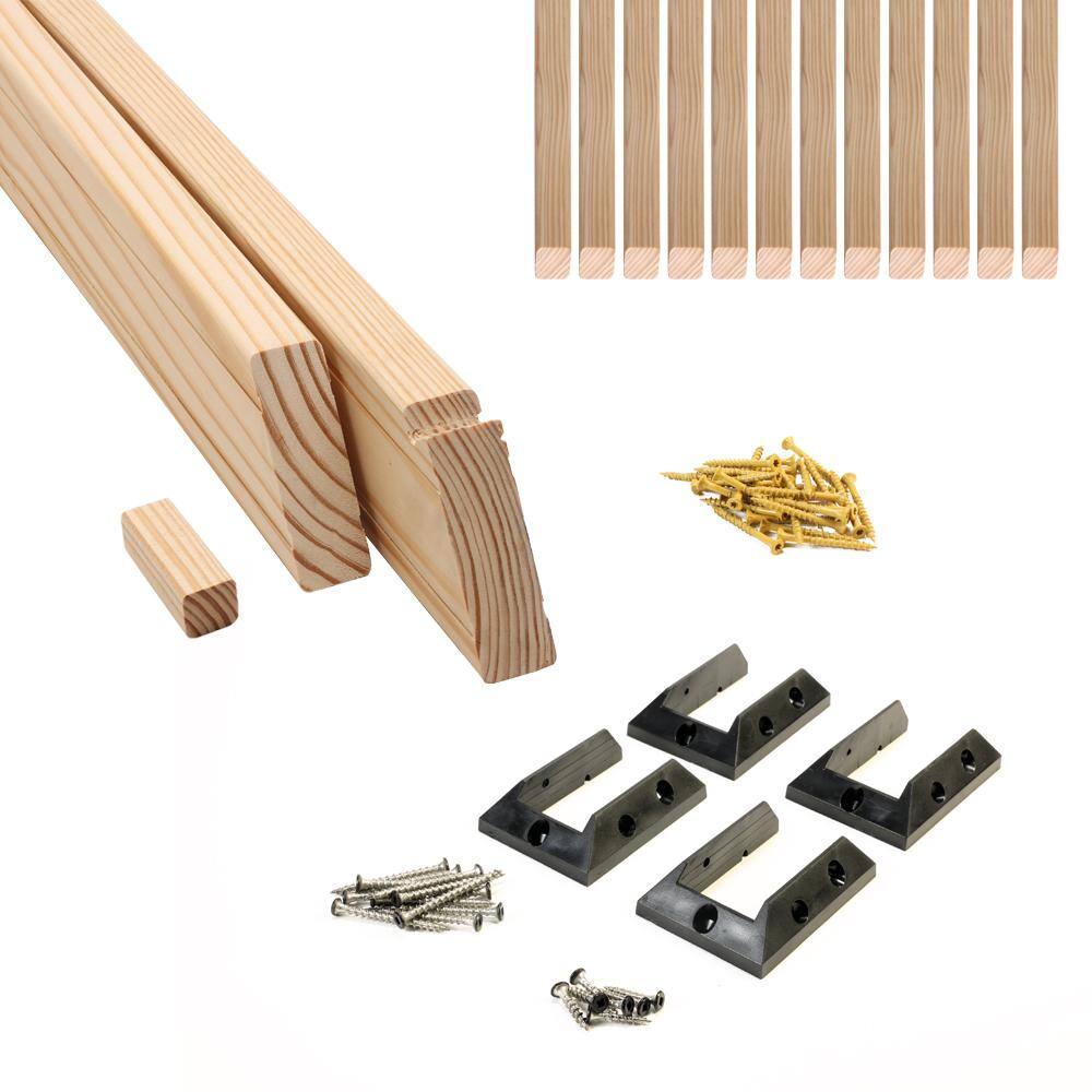 ProWood 6 ft. Southern Yellow Pine Stair Rail Kit with B2E Balusters 447298