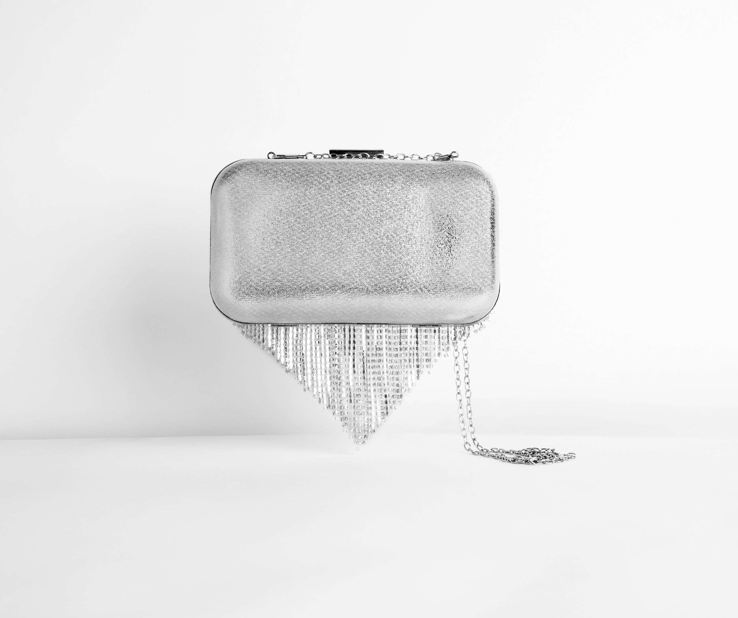 On The Fringe Rhinestone Clutch