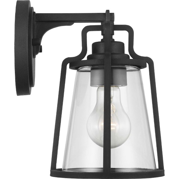 Progress Lighting Benton Harbor 1 light Outdoor Wall Lantern In Black With Clear Glass Shade