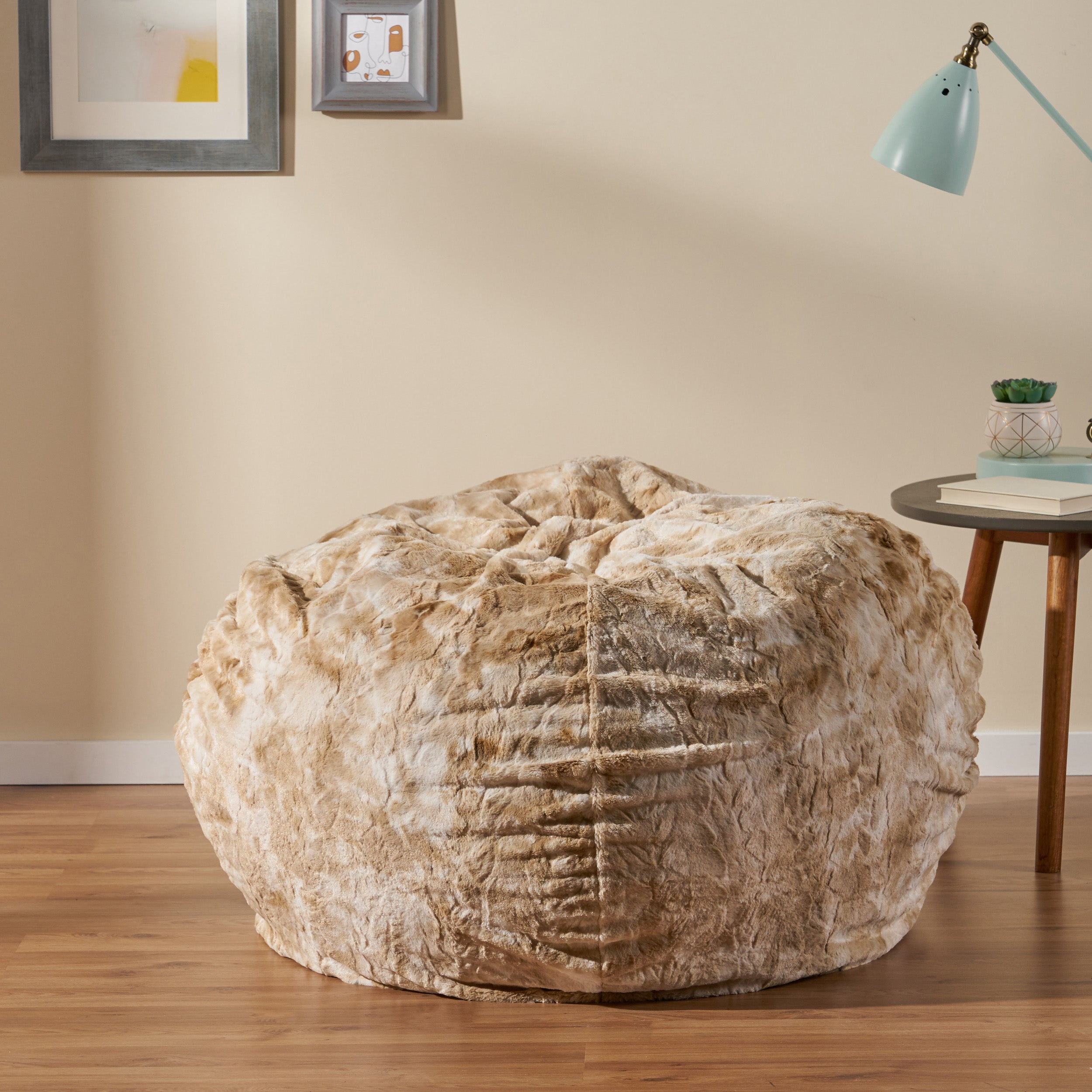 Morant 3 Ft Shag Fur Beanbag