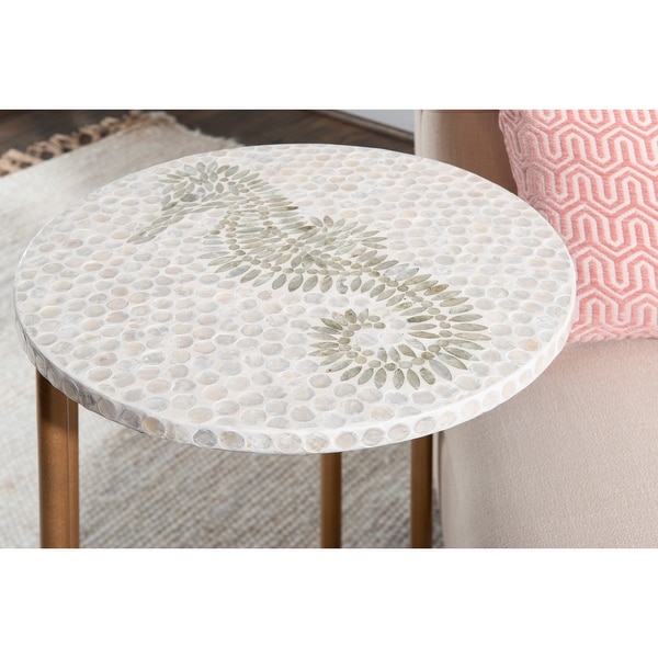 Purcell Capiz Mosaic Accent C Table