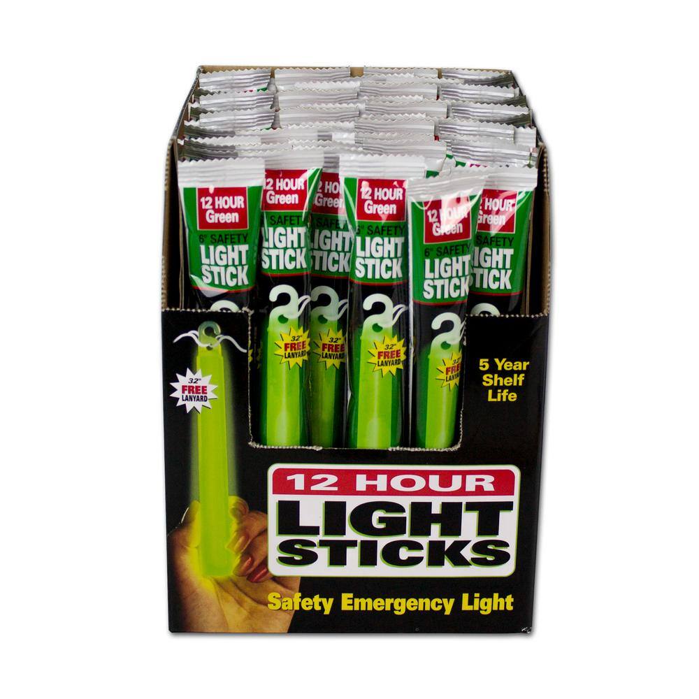 Ready America 12-Hour Safety Light Stick Green (48-Pack) 27007