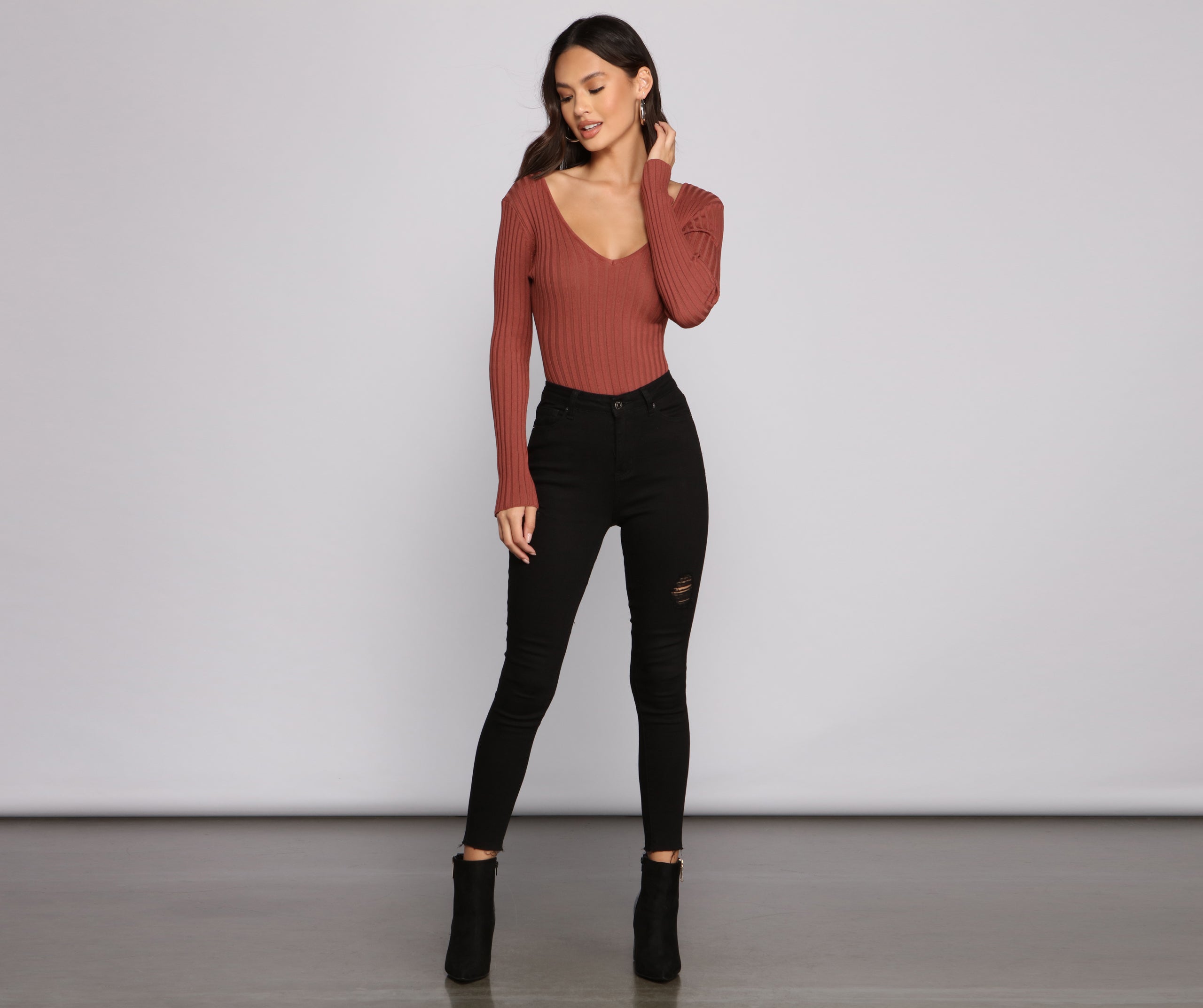 Layer Up Basic Ribbed Knit Bodysuit