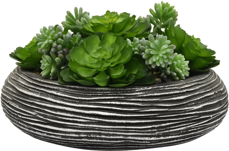 Faux Succulent Arrangement In Pot