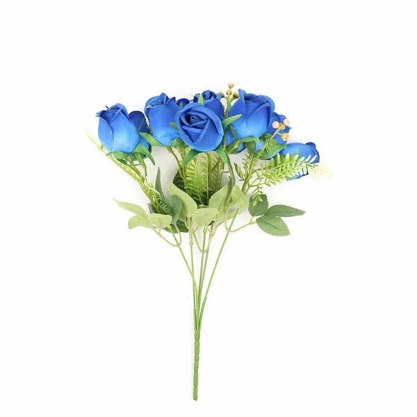 3 Silk Rose Bud Bouquets 13 Inch Artificial Flower