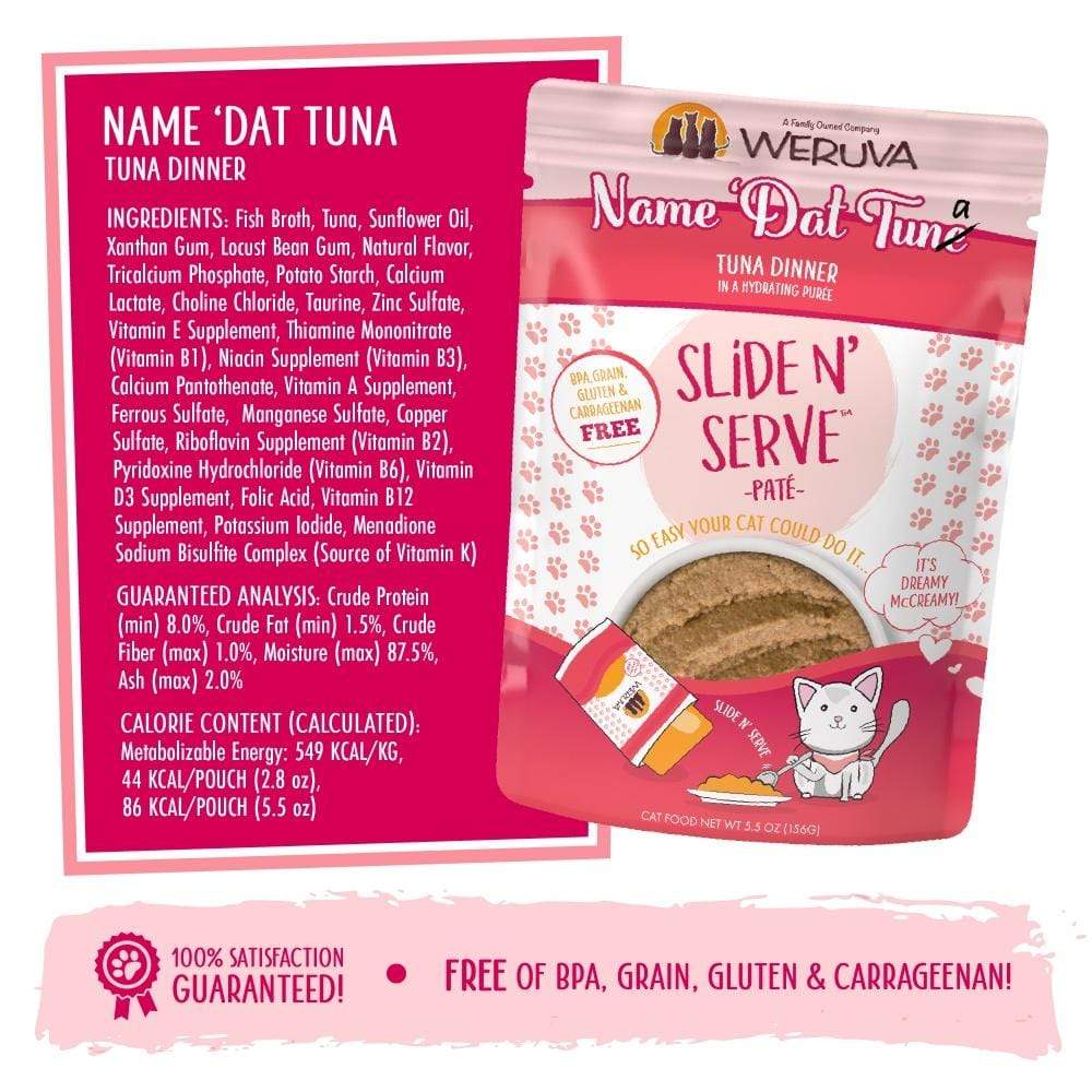 Weruva Slide N' Serve Grain Free Name 'Dat Tuna Tuna Dinner Wet Cat Fo