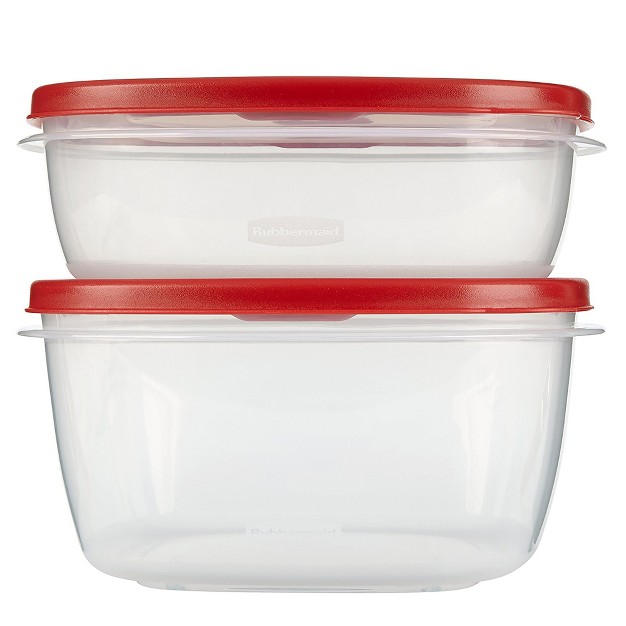 Rubbermaid 4pc Easy Find Lids Food Storage Containers Red