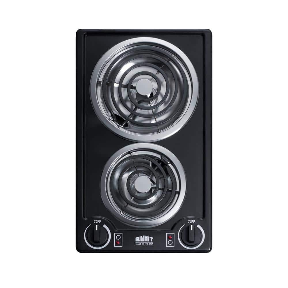 Summit Appliance 12 in Coil Electric Cooktop in Black with 2 Elements