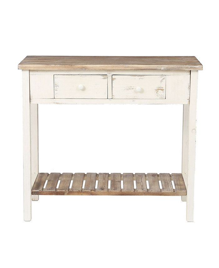 Luxen Home Vintage 2 Drawer Console Table