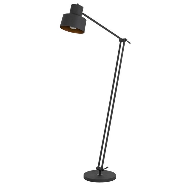 Davidson Adjustable Height Metal Floor Lamp Matte Black Cal Lighting