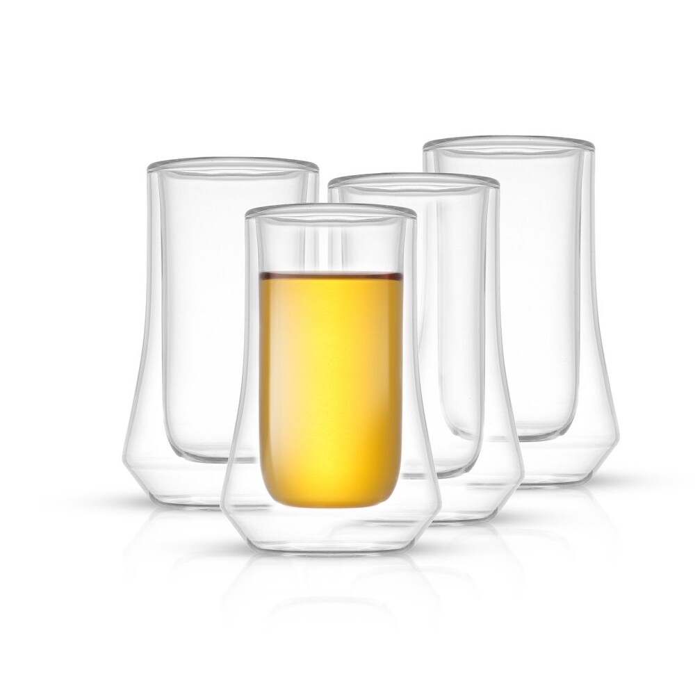 JoyJolt Cosmo Double Wall Shot Glasses   2 oz   Set of 4   2 oz
