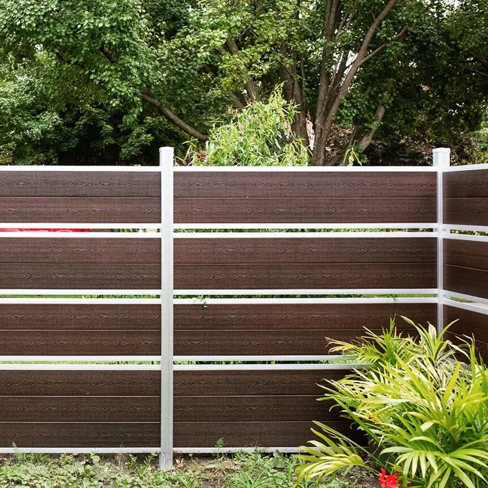 Popular Waterproof Fireproof Wood Plastic Composite Environmental Material Outdoor WPC Fence for Garden