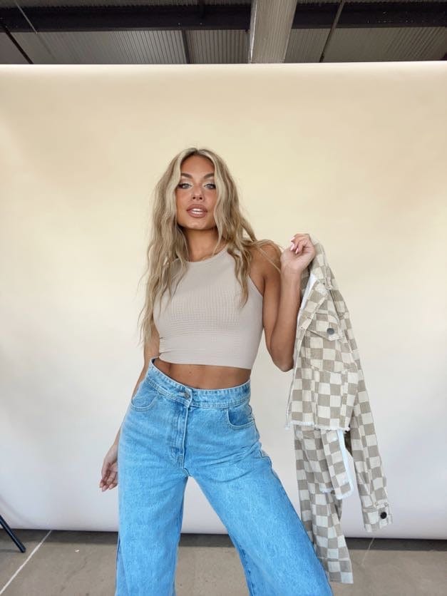 Waffle Crop Tank