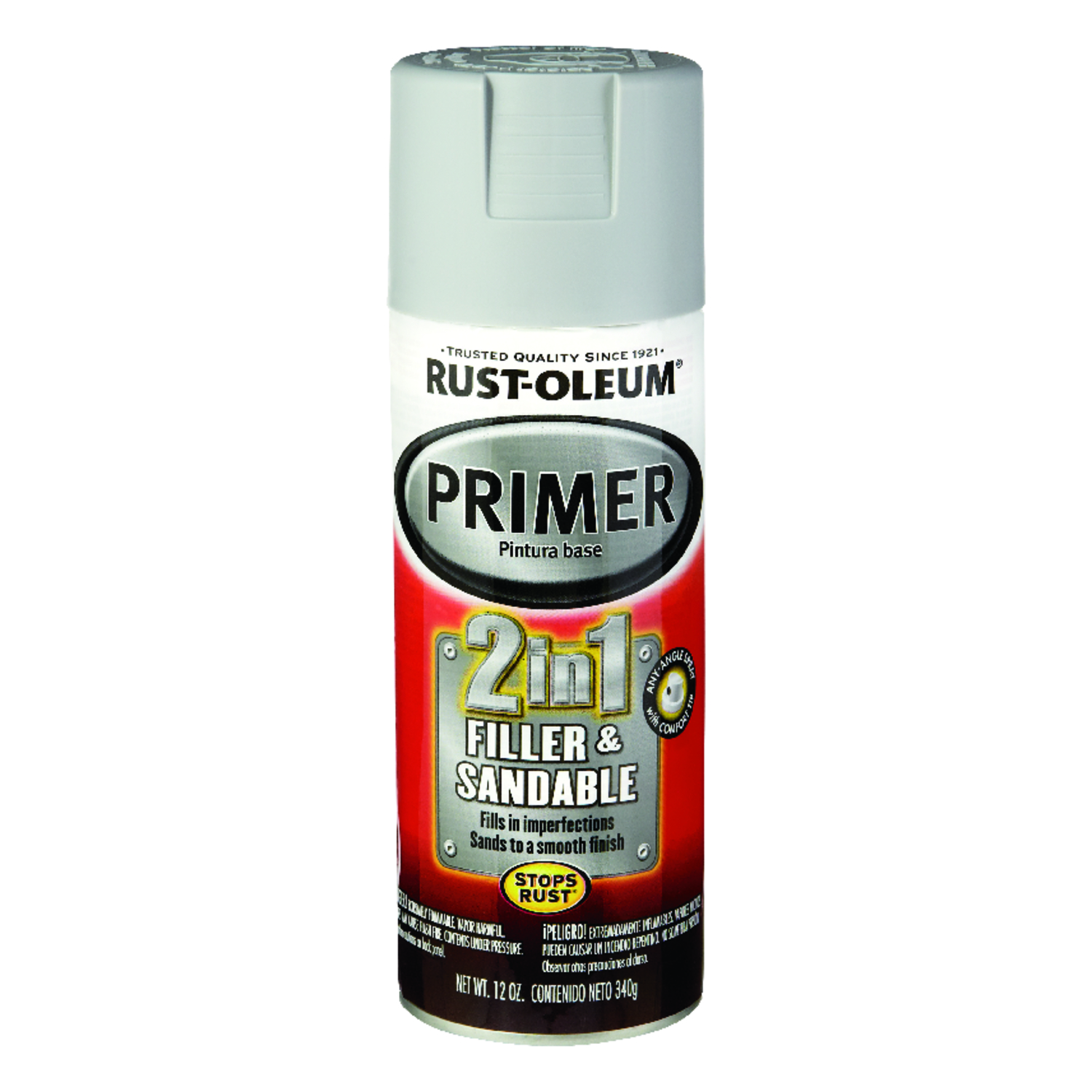 Rust-Oleum Stops Rust Flat/Matte Gray Automotive 2-in-1 Filler \u0026 Sandable Primer Spray 12 oz