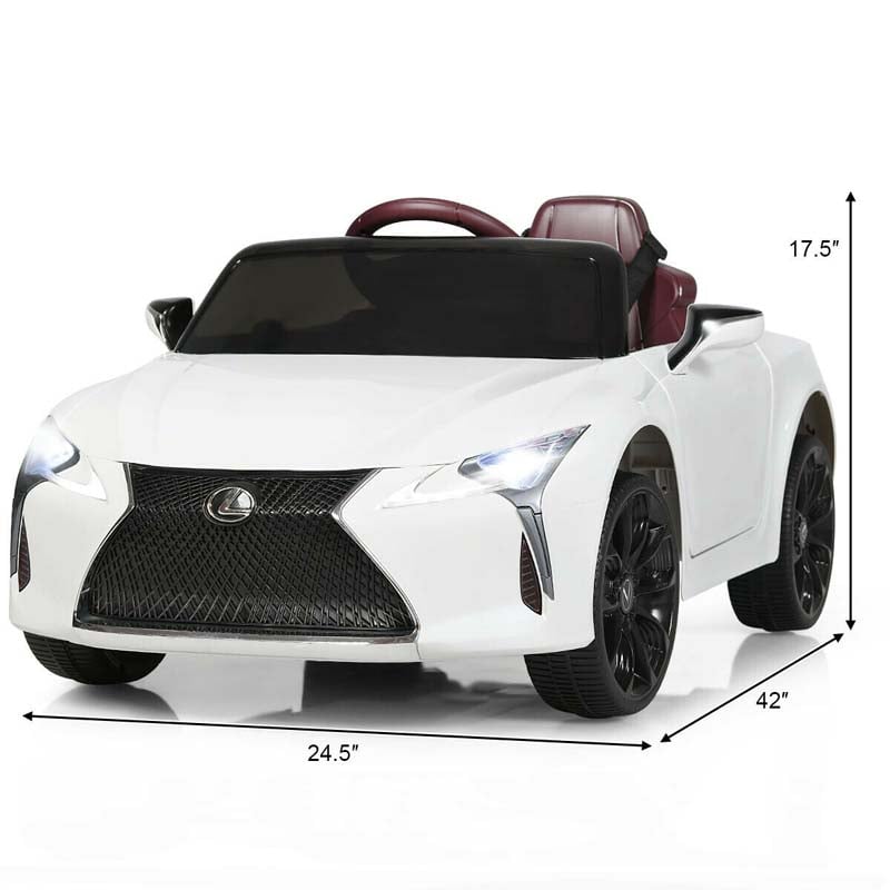 Licensed Lexus LC500 Kids Ride on Car, 12V Battery Powered Electric Vehicle Riding Toy Car with Remote Control