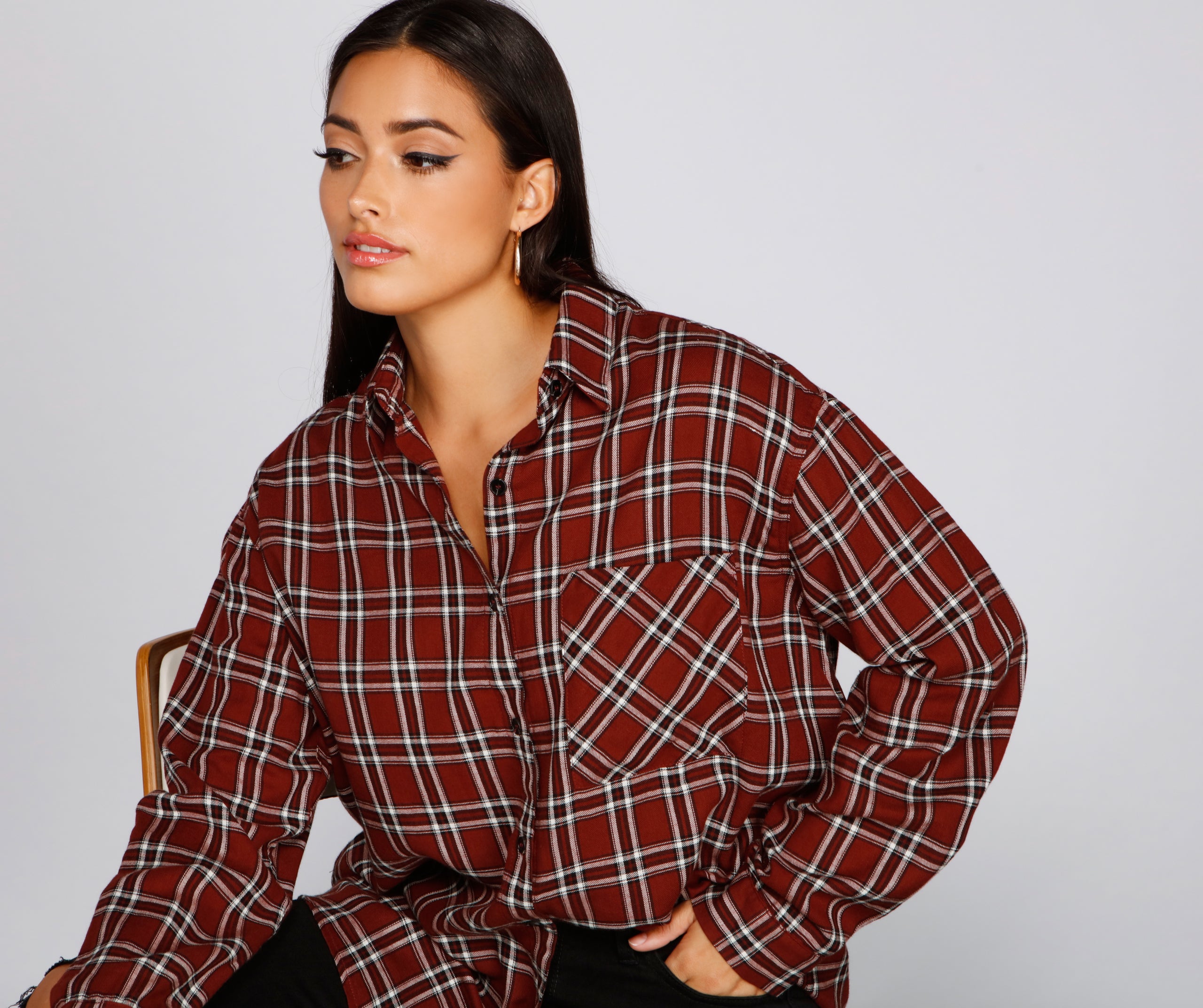 Mad About It Plaid Button Down Shirt