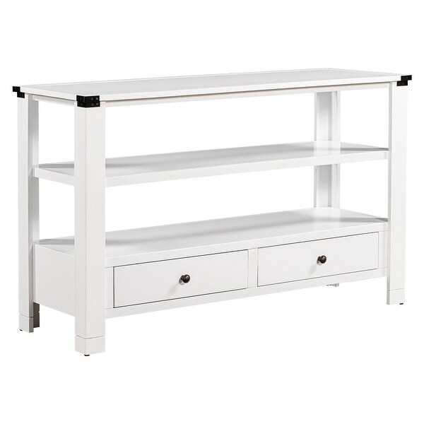 51.2'' Modern Console Table Sofa Table for Living Room， stairs area， and next to sofa with 2 Drawers and 2 Shelves