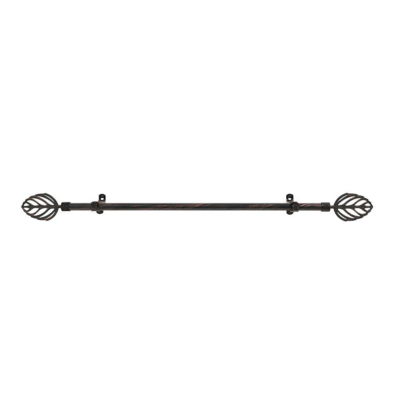 Metallo Leaf Adjustable Curtain Rod