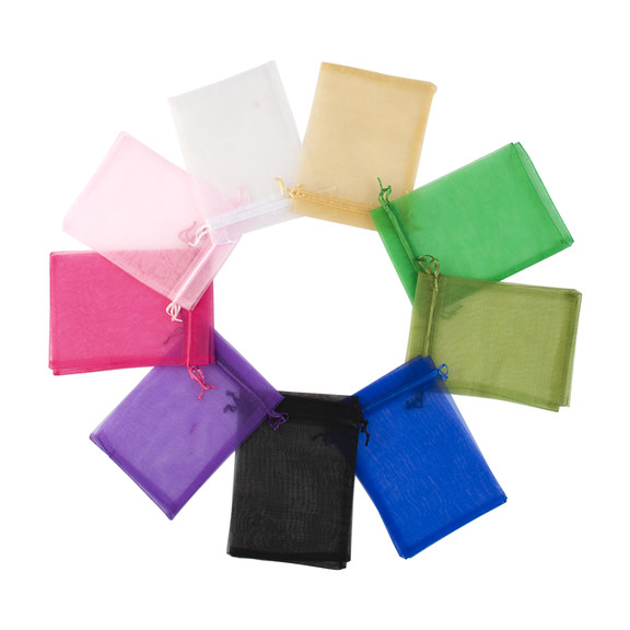 TOPTIE 200 Pcs Sheer Organza Drawstring Bags  5 x...