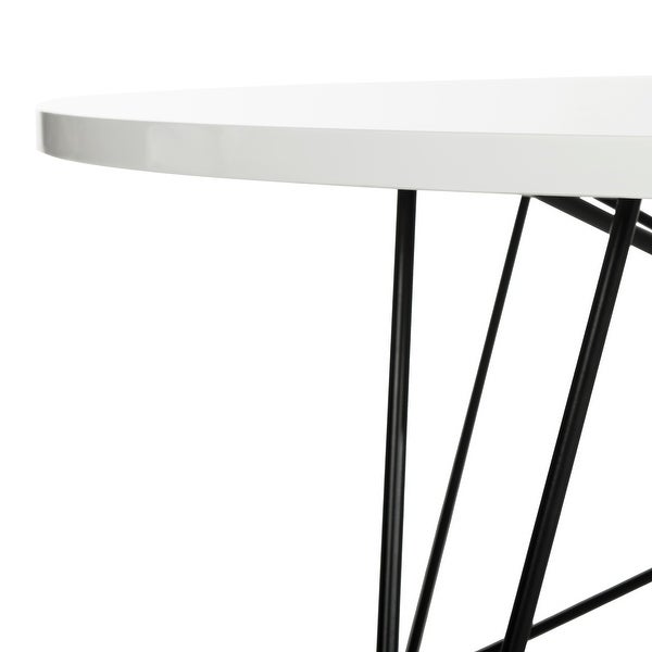 SAFAVIEH Mid-Century Modern Maris Lacquer White / Black Coffee Table - 33.5