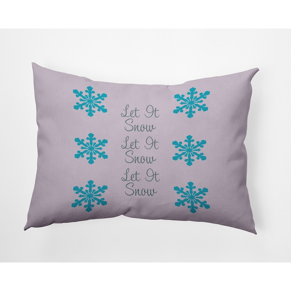 Let It Snow Indoor/Outdoor Throw Pillow