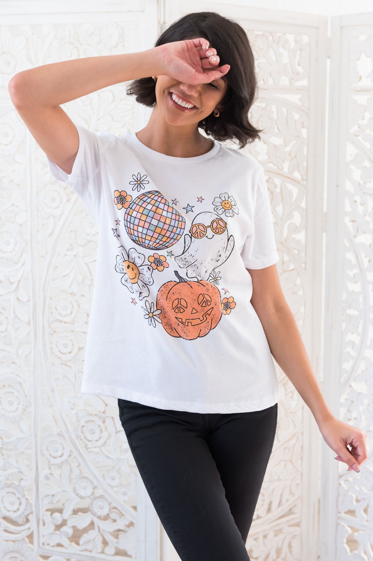 Retro Halloween Modest Graphic Tee