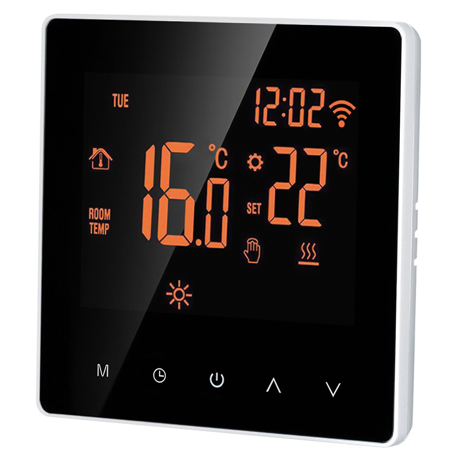 Orange Wi-fi Wi-fi Smart Thermostat Digital Temperature Controller App Control Lcd Display Touch Screen Week Programmable Electric Floor Heating Therm