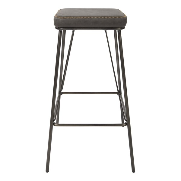 Strick and Bolton Eliane 30-inch Barstool with Gunmetal Base (Set of 2)