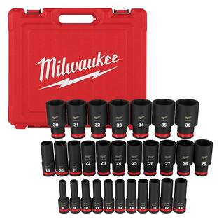 MW SHOCKWAVE 12 in. Drive Metric 6 Point Impact Socket Set (29-Piece) 49-66-7015