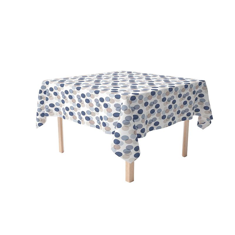 Square Tablecloth， 100% Polyester， 54x54， Abstract Monotone Dots