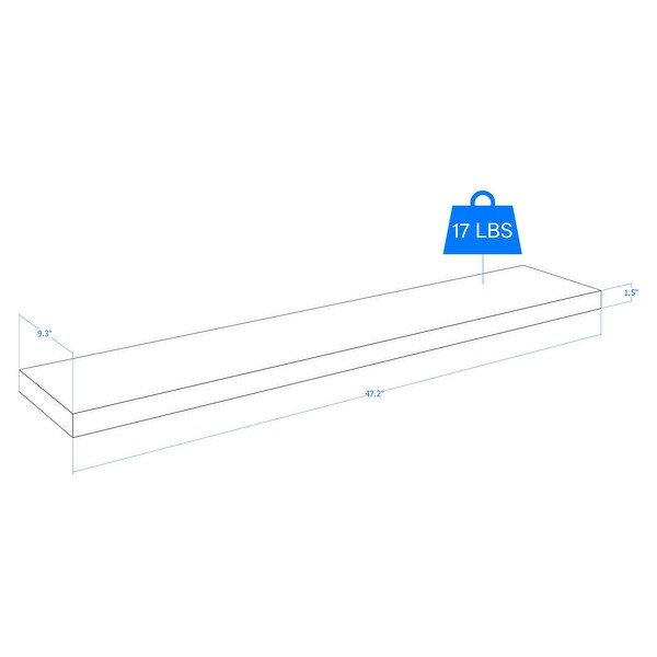 Davee Set of 2 Floating Entertainment TV Stand Shelf - 47.2/31.5''W x 9.3''D x 1.5''H