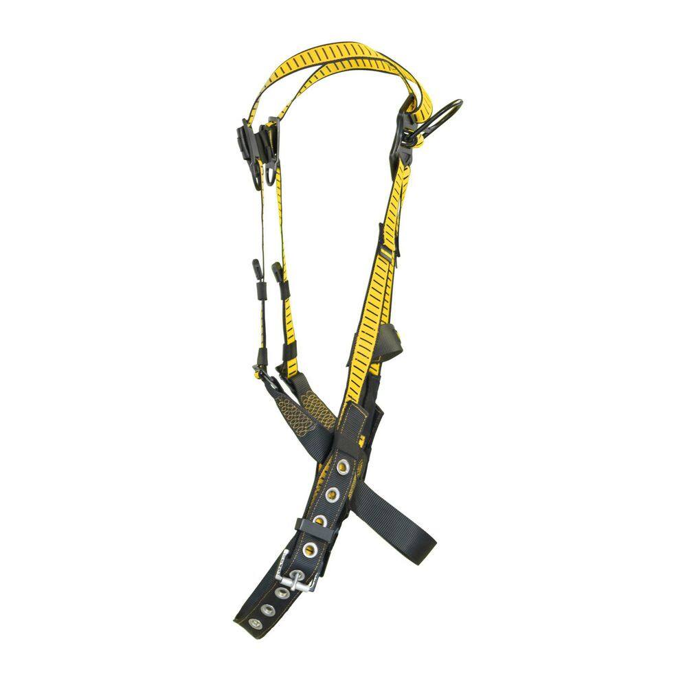 DW 5-Point Fall Protection Harness with Pass-Thru Chest and Leg Buckles DXFP512001