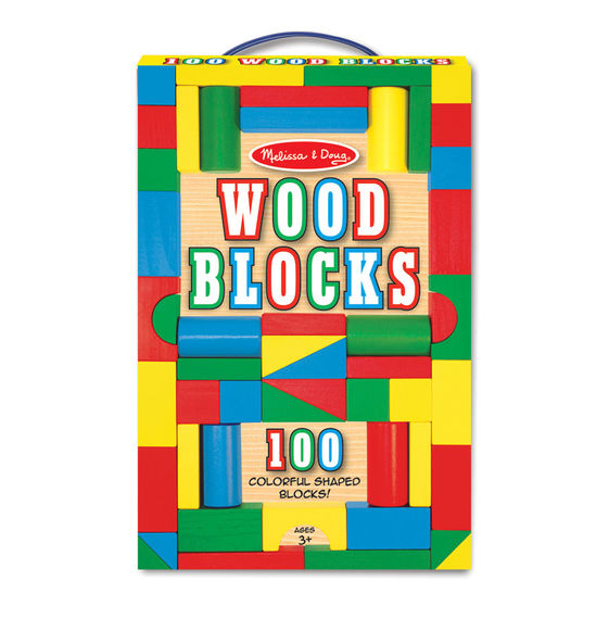 Melissa & Doug 100 Piece Wood Blocks Set