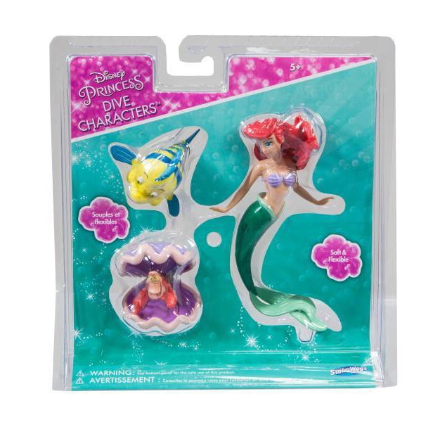 Swimways Disney Little Mermaid Dive Characters Kids x27 Pool Toy Princess Ariel Flounder amp Sebastian