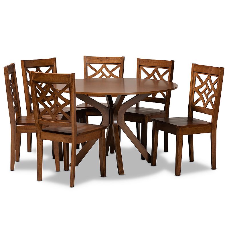 Baxton Studio Miela Dining 7-piece Set