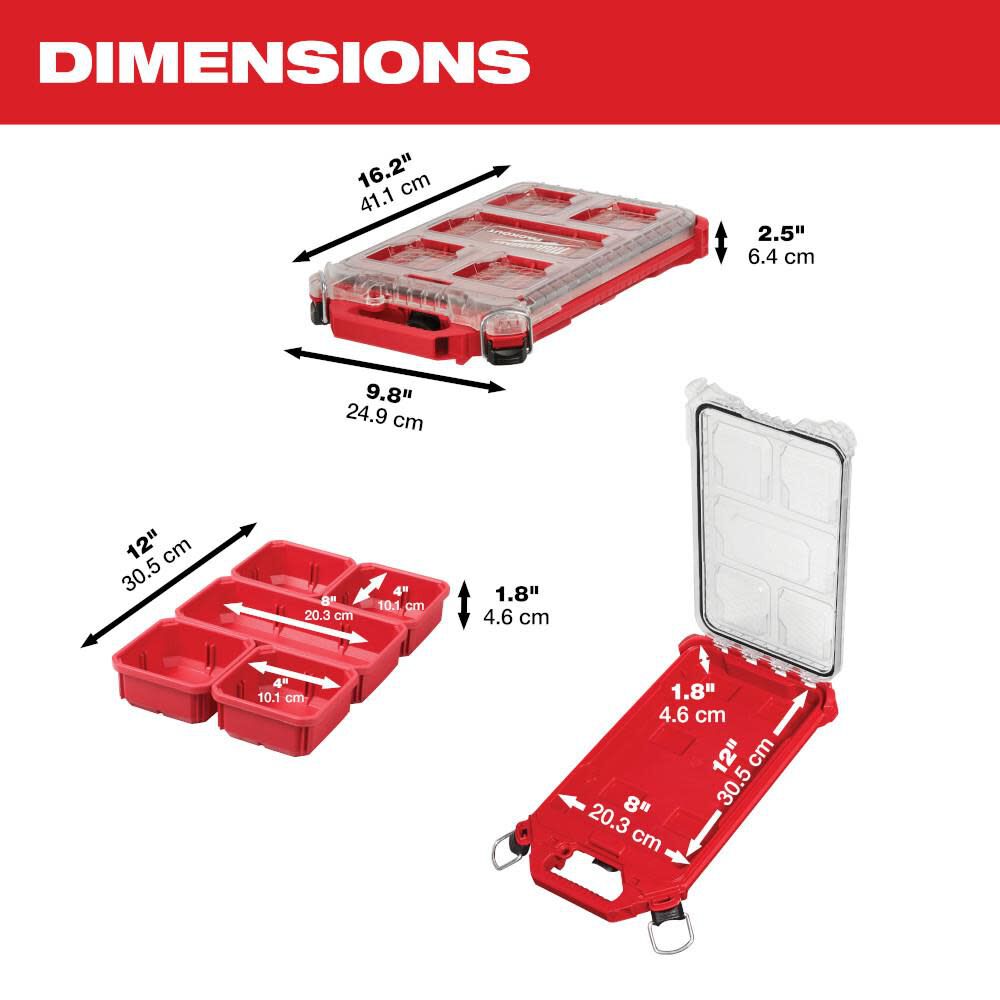 Milwaukee PACKOUT Compact Low-Profile Organizer 48-22-8436 from Milwaukee