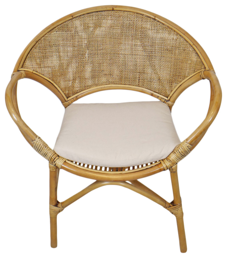 Bamboo and Rattan Ring Arm Chair   Tropical   Armchairs And Accent Chairs   by Design Mix Furniture  Houzz