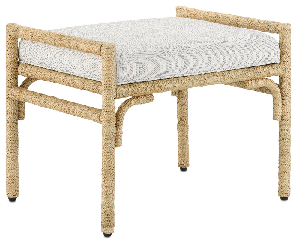 Olisa Pearl Ottoman   Beach Style   Footstools And Ottomans   by HedgeApple  Houzz