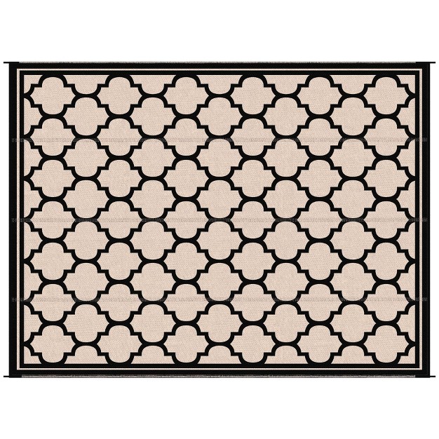 Outsunny Reversible Outdoor Rv Rug 9 x27 X 12 x27 Patio Floor Mat Plastic Straw Rug For Backyard Deck Picnic Beach Camping