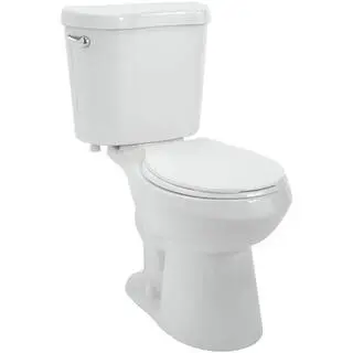 Glacier Bay 2-Piece 1.28 GPF High Efficiency Single Flush Round Toilet in White N2428RBN2428T