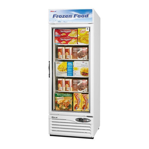 Turbo Air TGF-23F Reach-In Glass Door Freezer - One Door - 23 Cu. Ft.， White