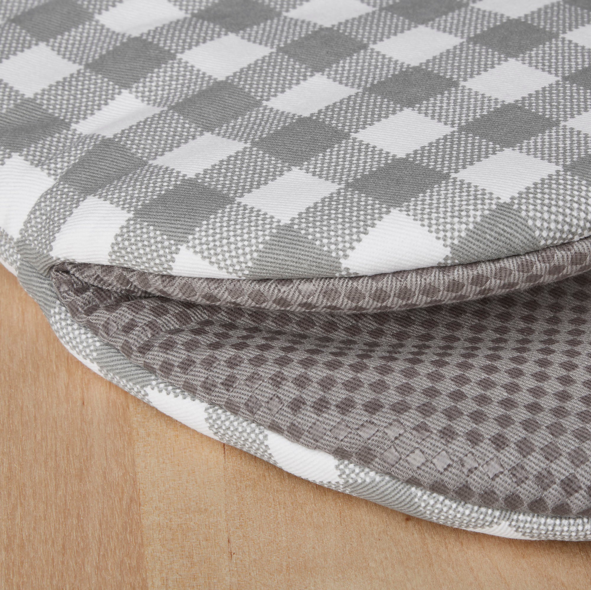 KitchenAid Gingham Mini Oven Mitt Set， Grey， 5.5x8， Set of 2， Available in Multiple Colors