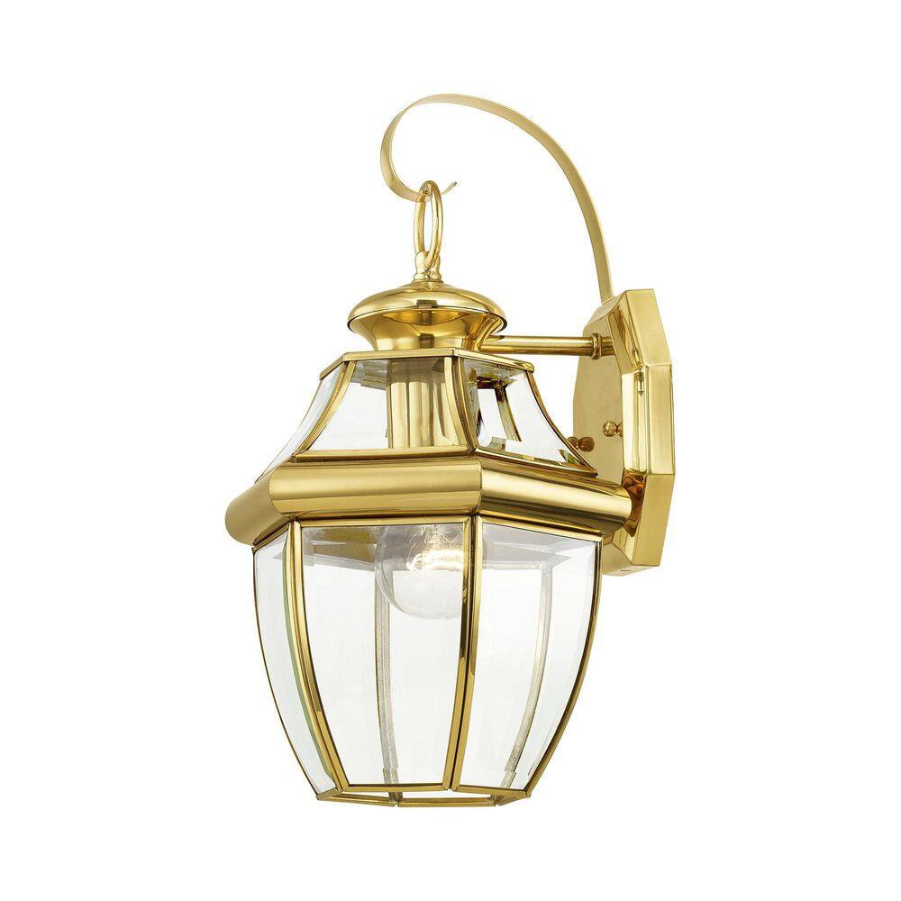 AVIANCE LIGHTING Monterey 1 Light Polished Brass Outdoor Wall Sconce 2151-02