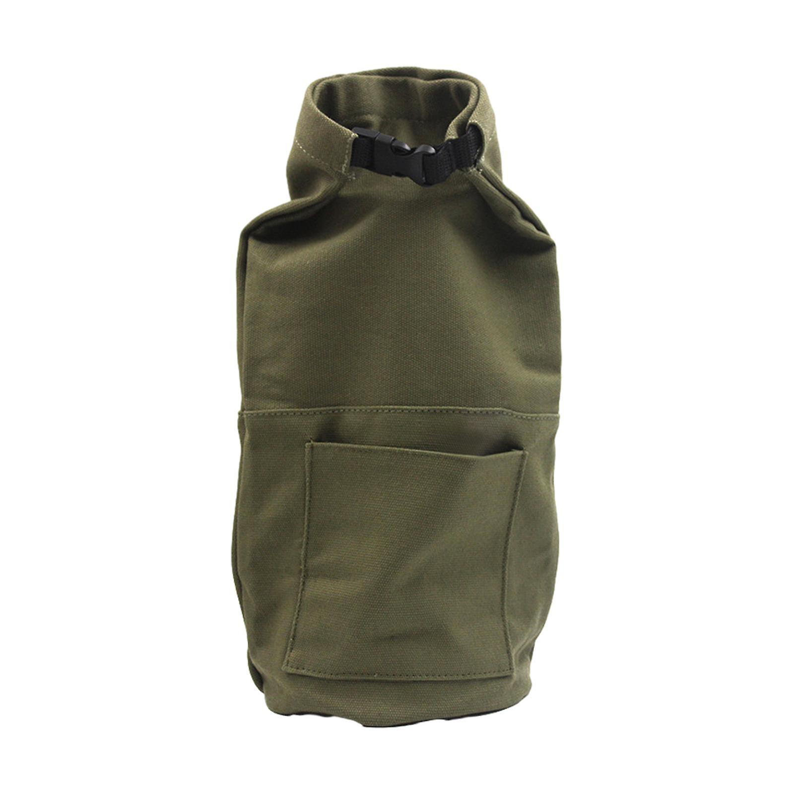 Camping Lantern Storage Bag Drawstring Handbag For Picnic Hiking Backpacking Green