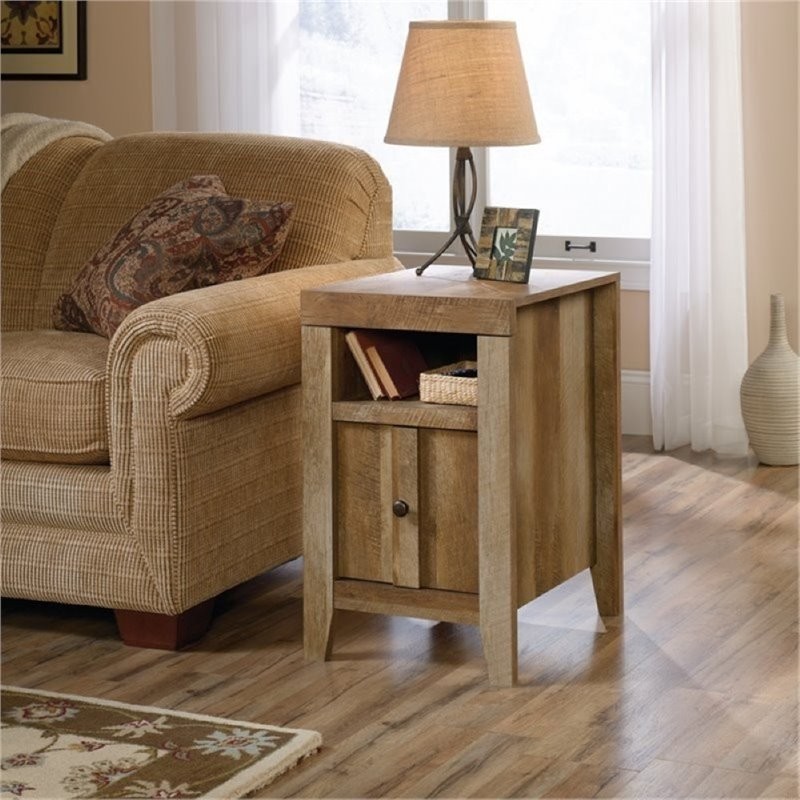 Bowery Hill Transitional Engineered Wood End Table in Craftsman Oak   Rustic   Side Tables And End Tables   by Homesquare  Houzz