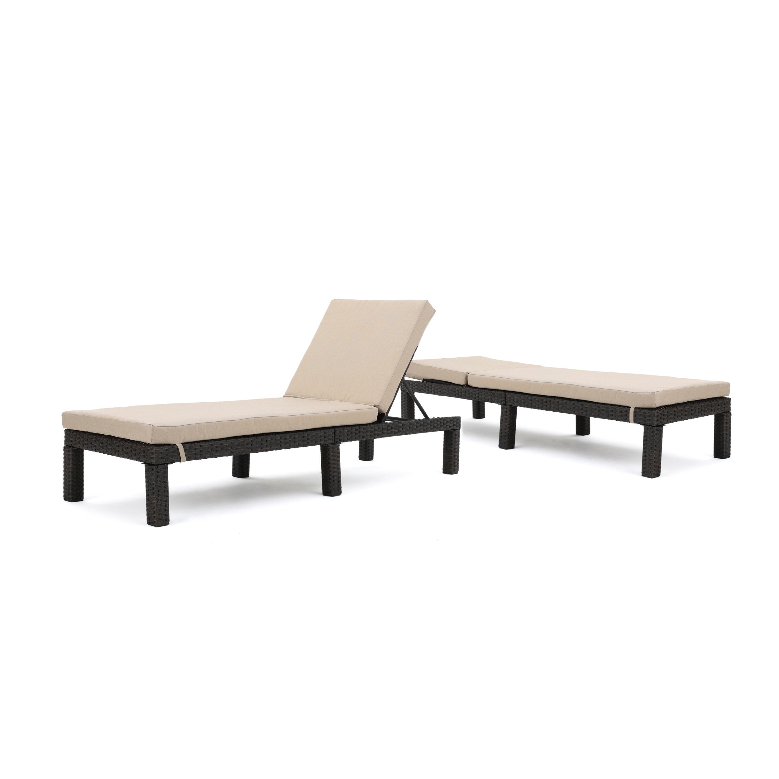 Budva Outdoor Wicker Adjustable Chaise Lounge w/ Cushion