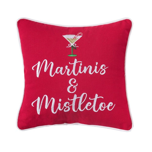 C amp f Home Martini x27 s amp Mistletoe Pillow