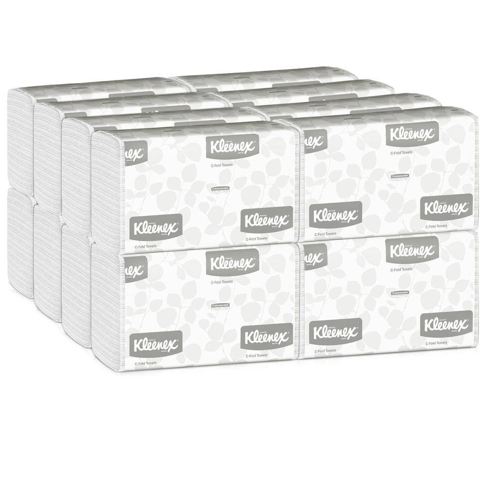 Kleenex C-Fold White Paper Towels 10 18 x 13 320 (150 Sheets per Pack 16 Packs per Carton) KCC01500