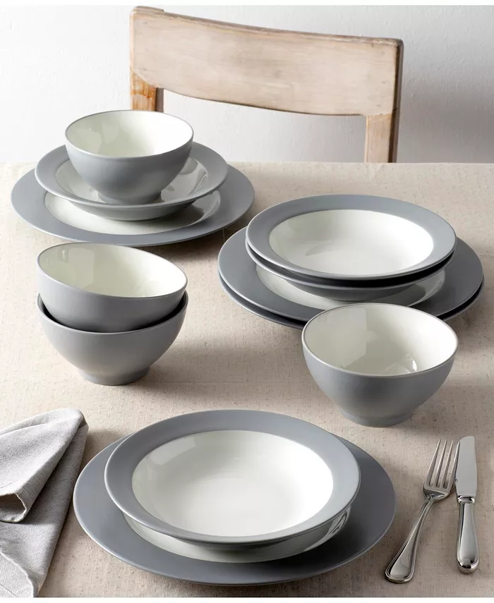 Noritake Colorwave  Rim 12-Piece Dinnerware Set Service for 4