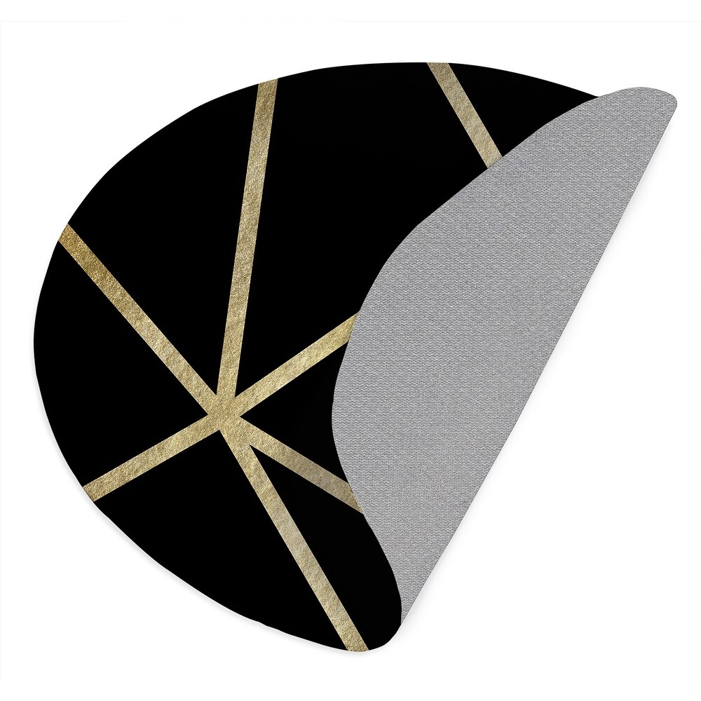 GEM BLACK   GOLD Outdoor Rug By Marina Gutierrez